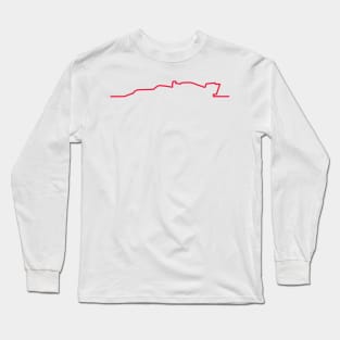 Haas F1 Car Line Art - 2021 Model Long Sleeve T-Shirt